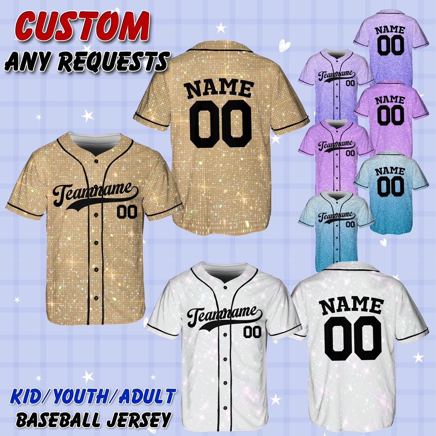 Baseball Rhinestone Jersey - Etsy