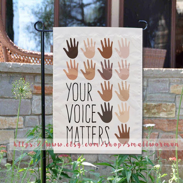 Your Voice Matters Flag, Equality Flag, Black Life Matter, Hands Up Don't Shoot, Black History Flag, Garden Decorations, Blm Ally Flag