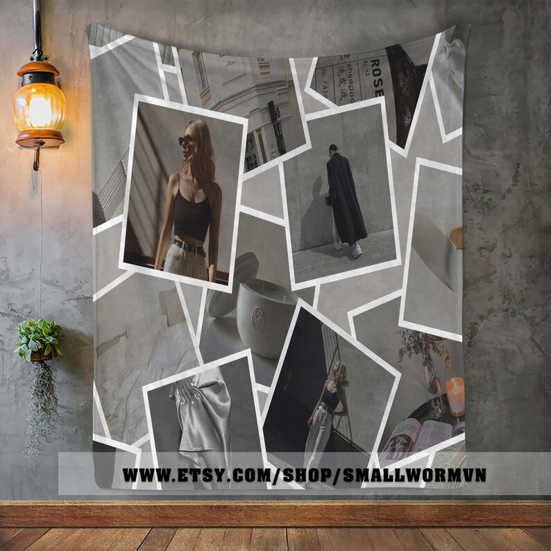 Custom Picture Blanket, Blanket for Family Friends, Family Grandma Mom