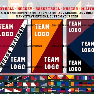 Custom Sport Team Flag, House Divided Baseball, American Football, Basketball Team Flag, Custom House Flag, Personalized Gifts for Him