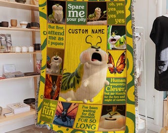 Personalized Hopper Titus Blanket, Custom Name Hoppers Movie Throw Blanket, Disney Animal Character Blanket, Birthday Girl Boy Gift Blanket