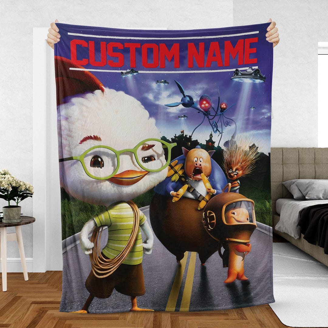 Custom Name Chicken Little Poster Art Blanket, Ace Runt Abby Fish ...