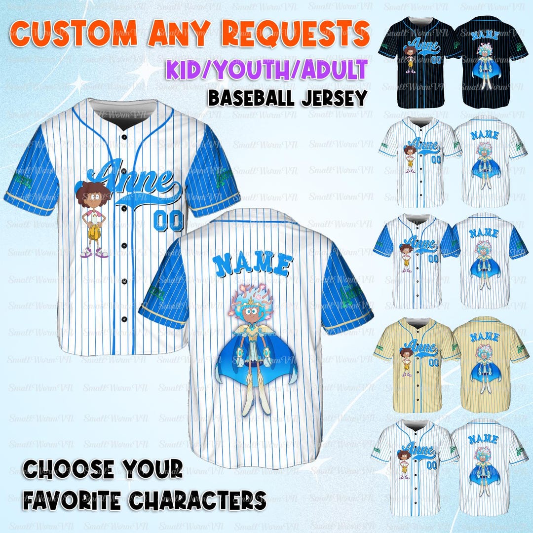 Disney Amphibia Movie Anne Jersey, Custom Amphibia Character Jersey ...