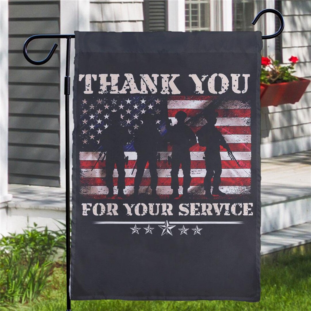 Thank You for Your Service Flag, American Flag Military Gift Flag ...