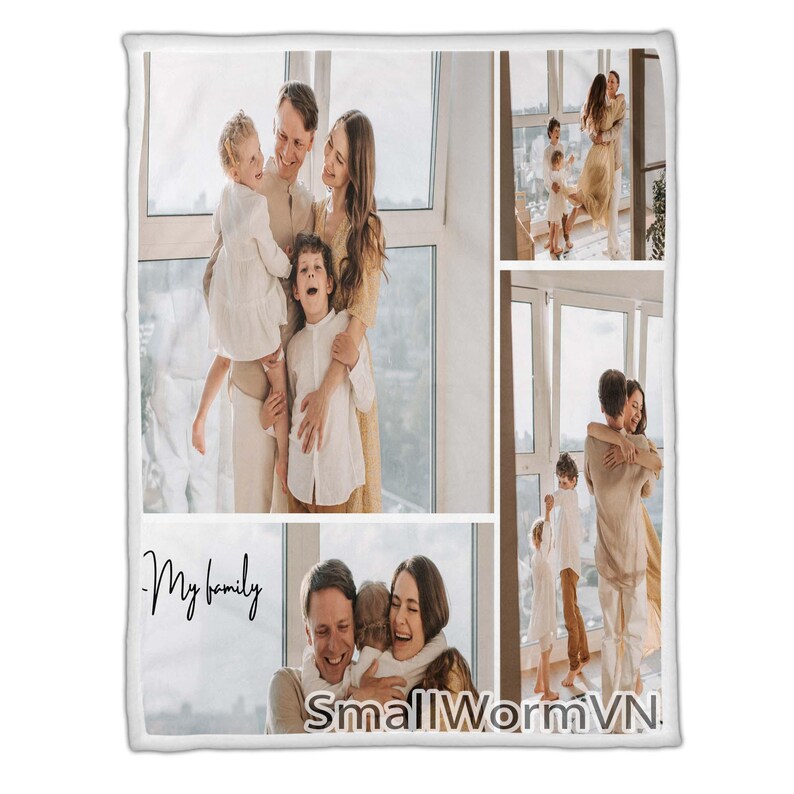 Picture Collage Blankets, Family Grandma Mom Dad Best Friend Picture