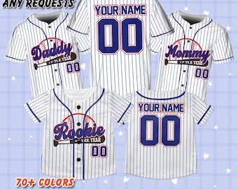 Personalized Rookie Of The Year Baseball Jersey, Custom Family Matching Jersey, Custom Name Number Baseball Jersey, Kids Baseball Shirt