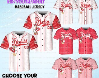 Personalized Donald Daisy Valentine Jersey, Donald Daisy Movie Jersey Shirt, Disney Sweetheart Couple Shirt, Disney World 2026 Shirt
