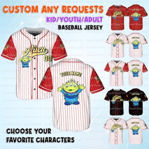 Disney Toy Story Christmas Light Alien Jersey, Custom Toy Story Chritstmas Jersey, Alien Xmas Baseball Shirt, Mickey&#39;S Very Merry Christmas