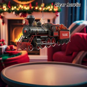 Personalized Railroader Train Ornament, Custom Engineer Gift, Train Enthusiast Keepsake, Locomotive Xmas Decor, Unique Holiday Gift, TGOB779