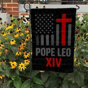 First American Pope Leo XIV Flag, Catholic Religious Flag, Pope Leo XIV Holy Father Flag, Newly Elected Pope Flag, FGB514