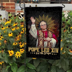 Pope Leo XIV Robert Francis Prevost Flag, First American Pope Flag, Pope Leo XIV (2025) Flag, Papal Election 2025 Flag, FGB533