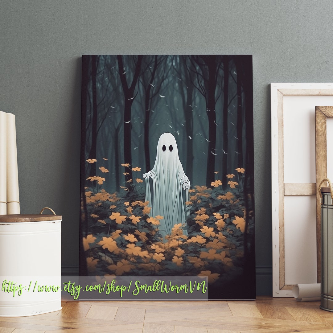 Ghost in the Forest Vintage Poster Vintage Ghost Printable - Etsy