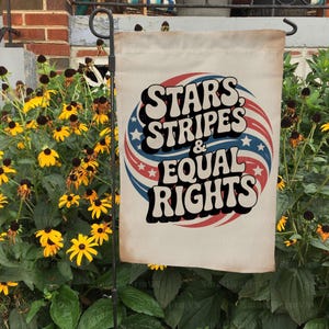 Stars Stripes And Equal Rights Flag, Feminist Outdoor Flag, Pro Choice Reproductive Rights Flag, Resistance Garden Flag, FGB620