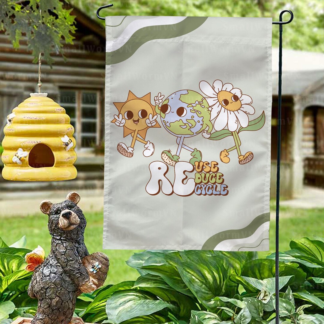 Reuse Reduce Recycle Flag, Planet Pride Banner, Environment Day Flag ...