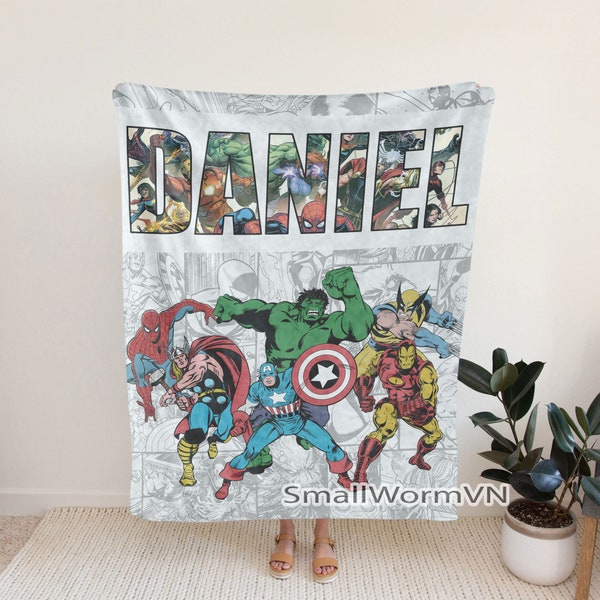 Superhero Avenger Blanket Etsy