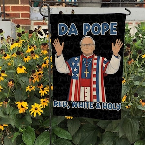 Red White Holy Da Pope From America Flag, Pope Leo XIV Holy Father Flag, New American Pope Flag, Papal Election 2025 Flag, FGB539