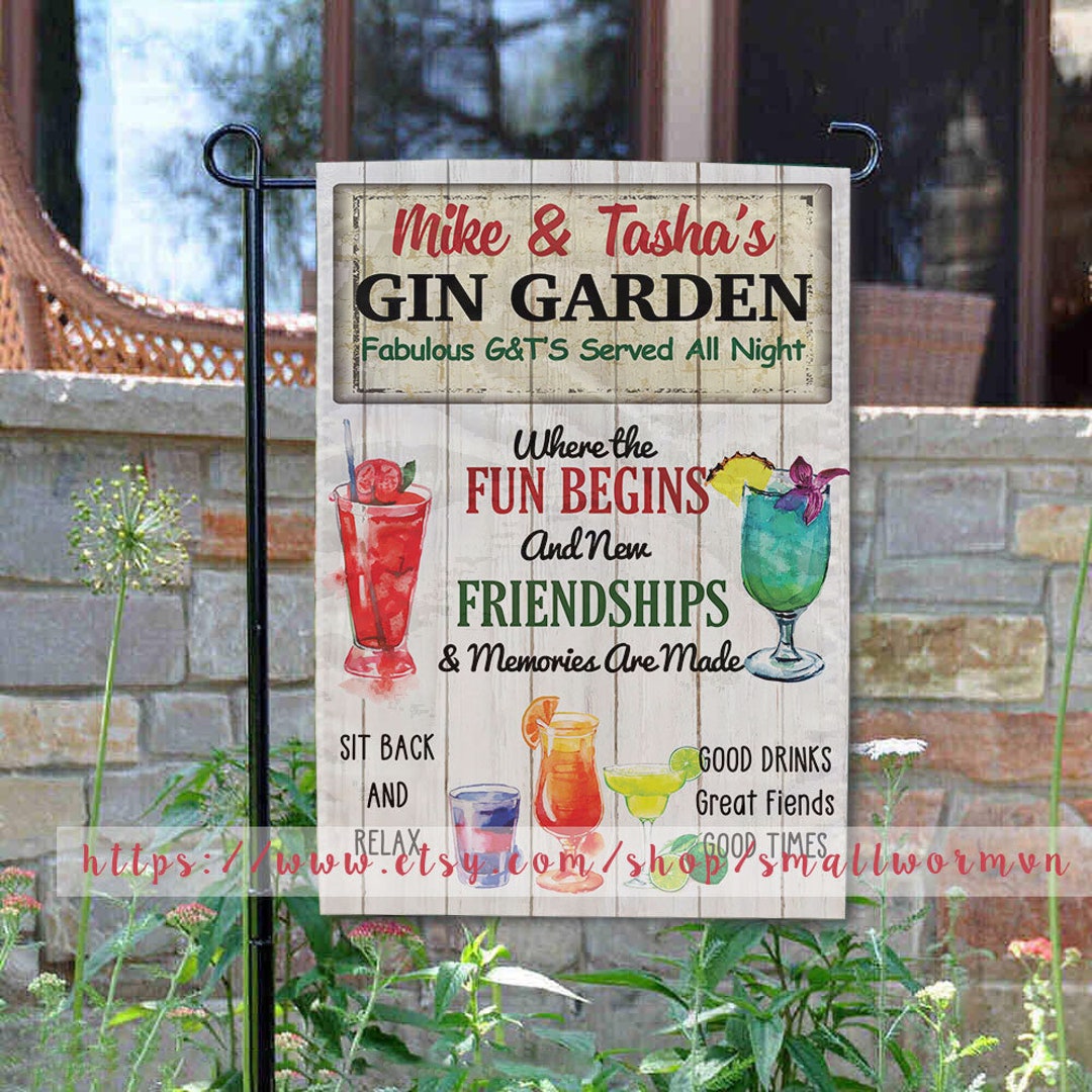 Customized Pool Party Garden Flag, Personalized Backyard BBQ Flag ...