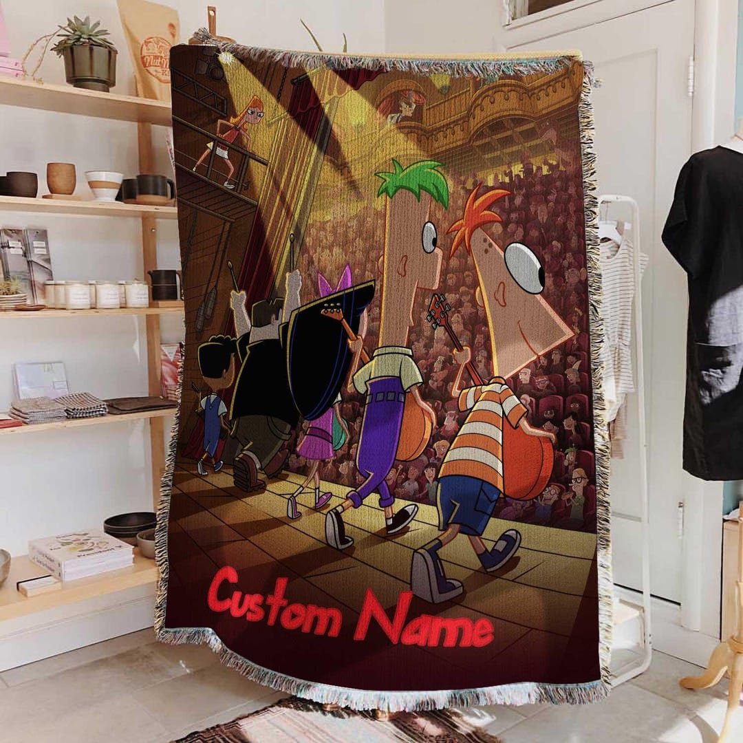 Personalized Phineas Ferb Agent P Blanket, Perry the Agent P Blanket ...