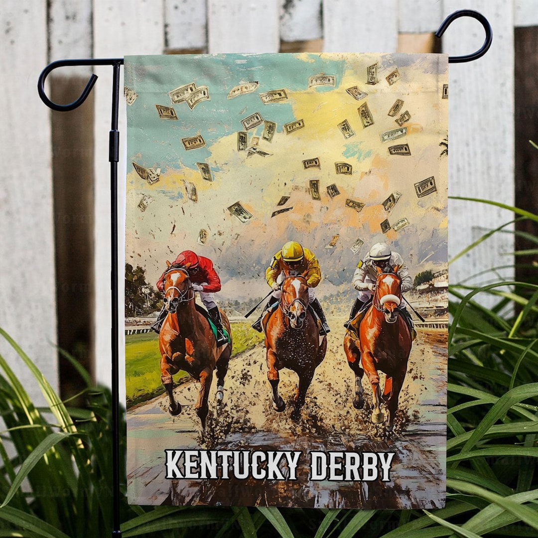 Welcome Derby Day Flag, Racer Derby Flag, 2025 Horse Racing Decor ...