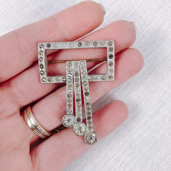 Broche trèfle strass ancenne années 50 - Etsy France