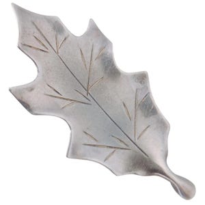 Vintage Sterling Oak Leaf Brooch by Nye & Co Mid Century Modern Leaf Pin