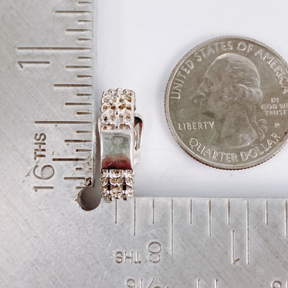 VTG Sterling Silver Buckle Ring 925 NV Lattice Band Women