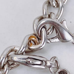 Minnie Mouse Disney Themed Charm Bracelet Silver Tone Pink Enamel VTG Y2K image 9