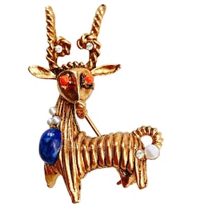 Vintage Mid Century Brooch Whimsical Animal Figural 1960s Novelty Eclectic Pin