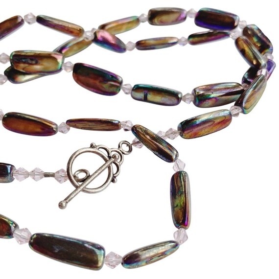 Collier Long Perles Multicolore Années 2000 - Occasion - Style Bohème