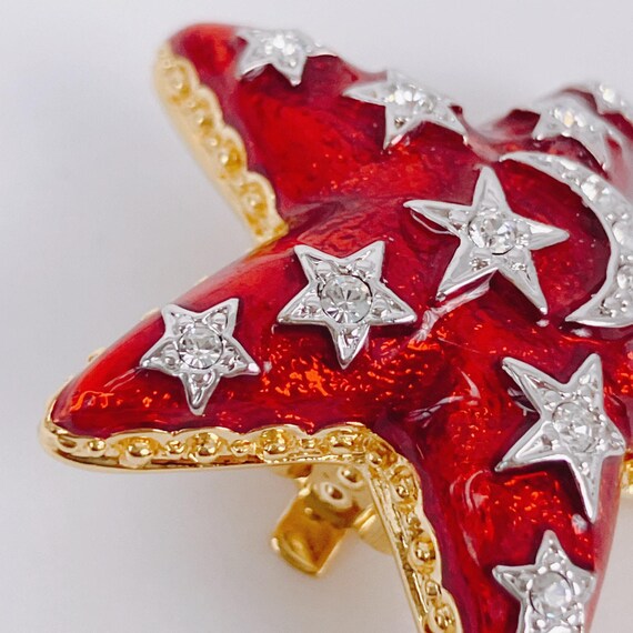 The Quacker Factory Red Enamel Celestial Star Moo… - image 6