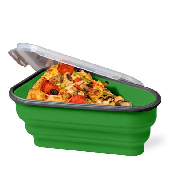 Pizza Slice Container, Tray and Saver, 6 Plastic Packs. The Best Idea to Serve Pizza to Your Kids!
