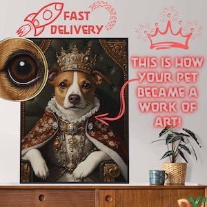 Personalized Royal Pet Portrait: Renaissance Dog Art (Digital Download)