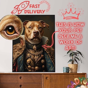 Personalized Renaissance Pet Portrait: Custom Royal Dog Art (Digital Product)
