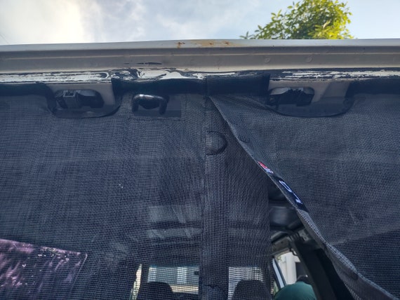 Rear Door Bug Screens For Ford Econoline Van - Pair Of Window Screens With Velcro Installation