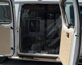 1992-2016 Ford Econoline Van Barn Door Bug Net, Magnetic Screen Cover NO SEE UMS