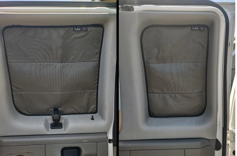 1998-2016 Ford Econoline Van Barn Style Side Doors Insulated Window  Covers Set big and small window
