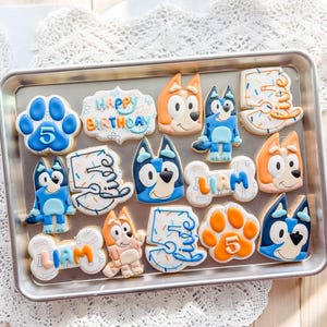 Blue Heeler | Custom Decorated Sugar Cookies | Hand-Piped & Printed Cookies