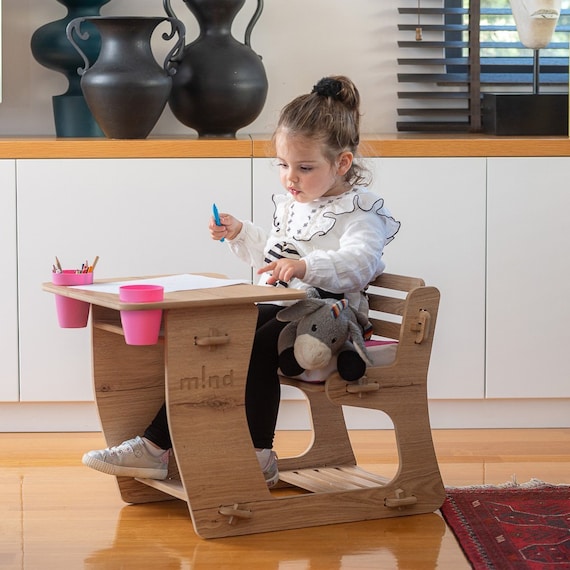Kids Desk Wood Small large White Small large Game Table and