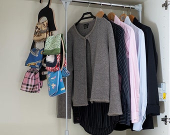 Scarf Organizer - Black | Scarves & Belts Hanger, Scarf Storage, Wardrobe Accessory, Birthday Gift, Woman Gift