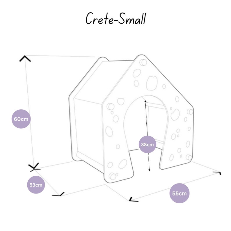 Wooden Dog House Crete white Modern Indoor Dog House, Dog Crate, Dog