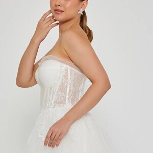 Sleeveless Maxi Tulle Regular Wedding Dress nor482 main image 1