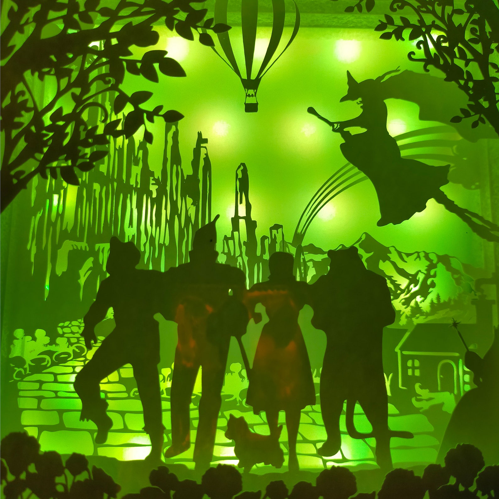 Wizard of Oz Themed Shadow Light Box Papercut 3D Box Art - Etsy