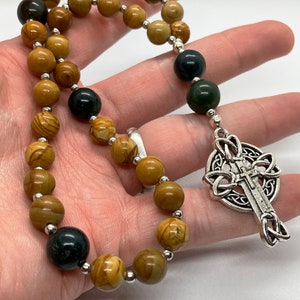 Handmade Anglican Rosary, Gemstone Rosary, Prayer Beads Christian