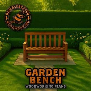 Basic Garden Bench Woodworking Plans – DIY Weekend Project (Imperial & Metric)