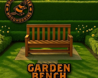 Basic Garden Bench Woodworking Plans – DIY Weekend Project (Imperial & Metric)