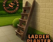 DIY Ladder Planter Woodworking Plans – Imperial & Metric – Build Your Own Rustic Vertical Garden