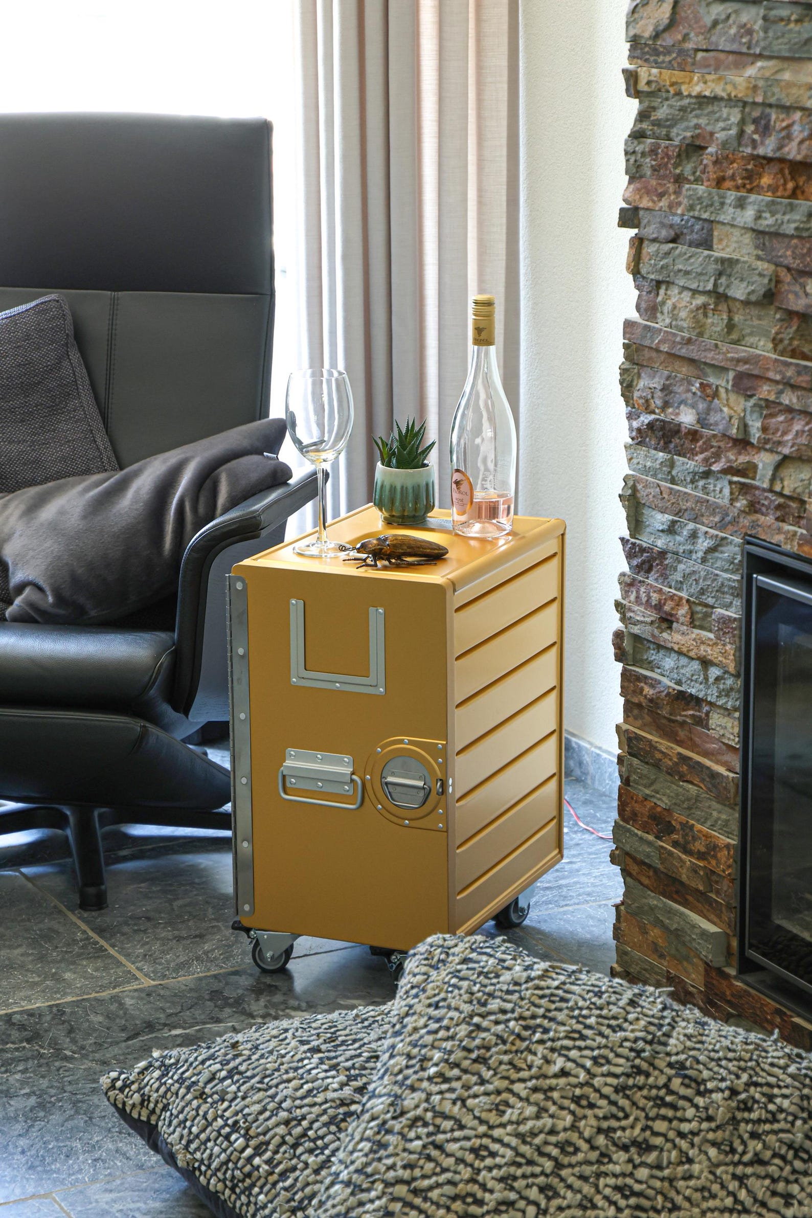 Brand New Golden Galley Container Night Stand Side Table Galley Box ...