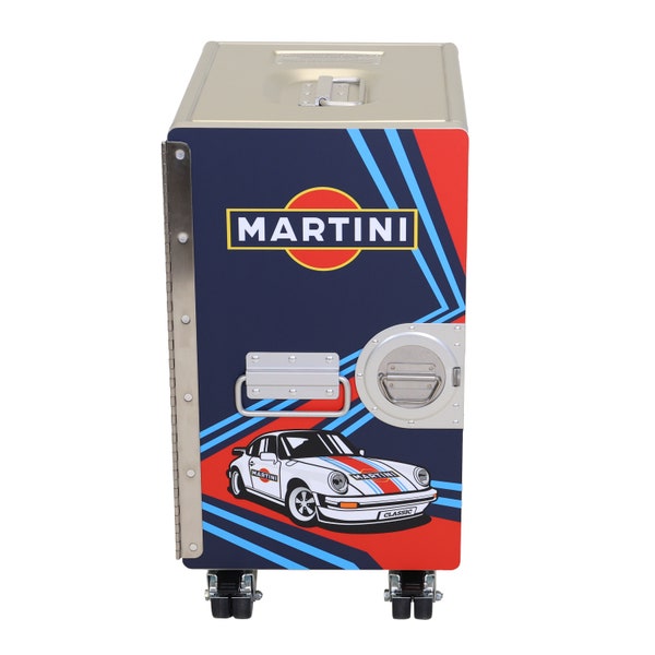 Porsche 911 Martini Galley container night stand side table galley box canister flight case airline trolley