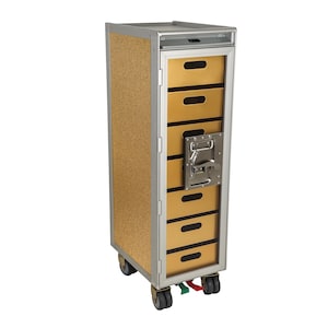 Nuevo carrito de muebles GOLDEN airlinetrolley galleycart con puerta de plexiglás.