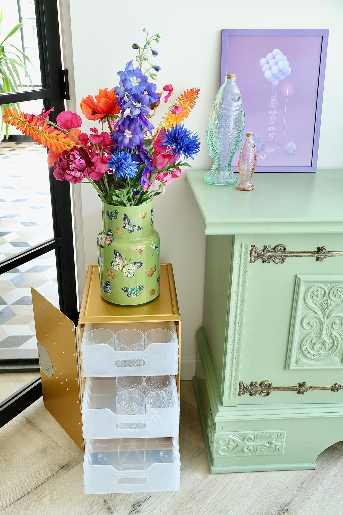 Brand New Golden Galley Container Night Stand Side Table Galley Box ...
